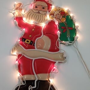 Santa Holiday Light Up Decor - Red, Green, Black